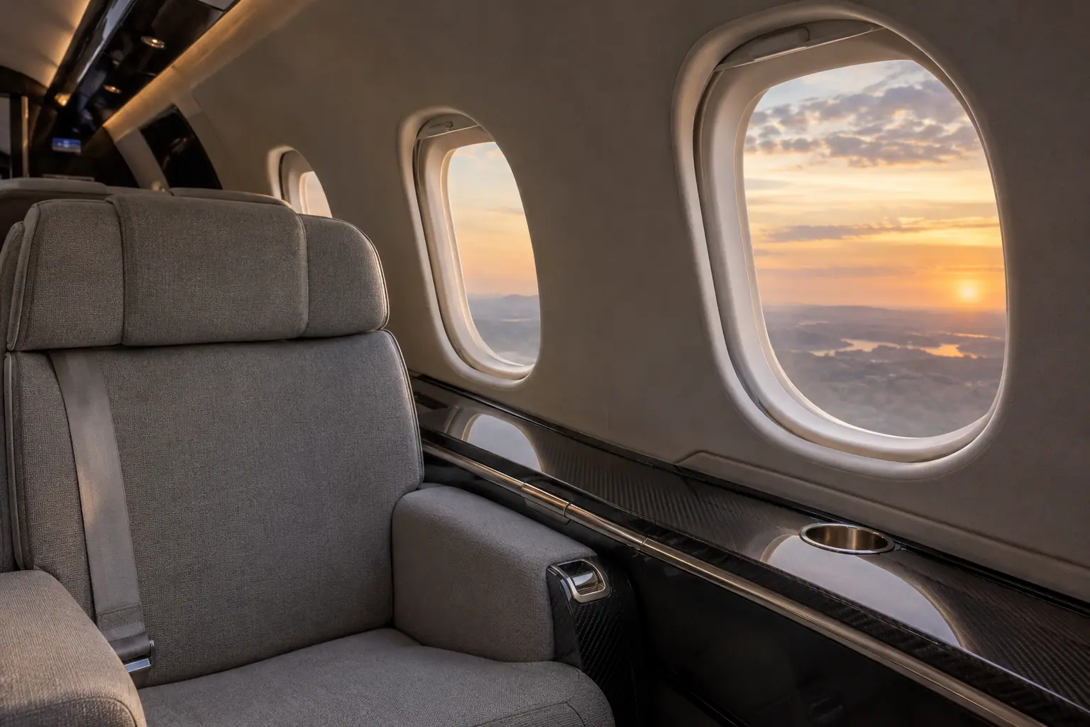 Private jet cabin